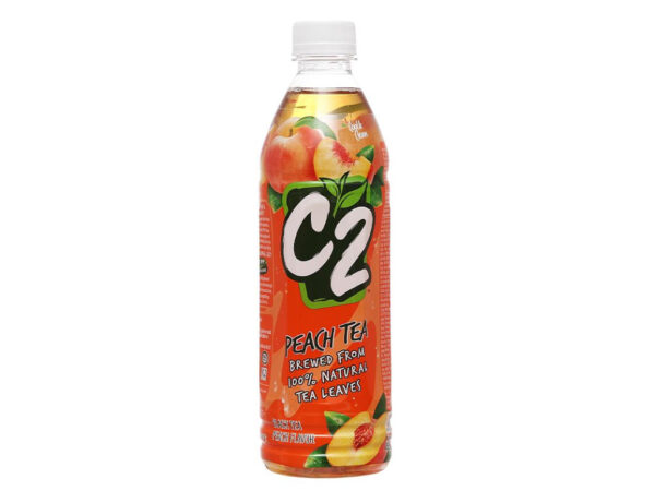 Combo 1 lốc C2 đào 6 chai (455ml/chai) - Hình ảnh 2