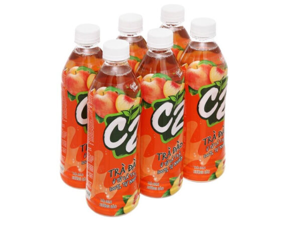 Combo 1 lốc C2 đào 6 chai (455ml/chai) - Hình ảnh 4