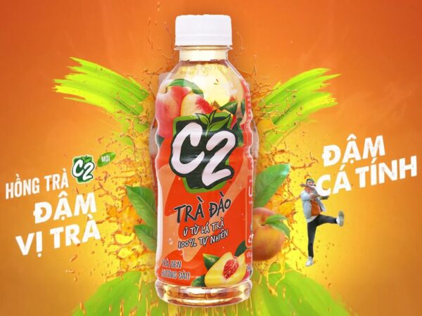 Combo 1 lốc C2 đào 6 chai (455ml/chai)