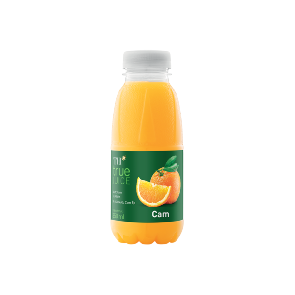 Combo 6 chai nước ngọt trái cây TH True Juice vị Cam (350ml/chai)