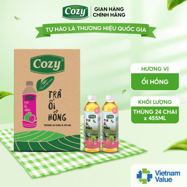 Combo 1 lốc 6 chai Trà Cozy Ổi Hồng - Hình ảnh 2