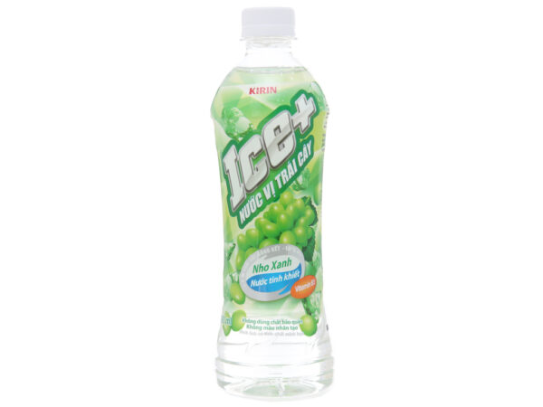 1 lốc 6 chai nước trái cây Ice+ vị nho xanh x(490ml/chai)